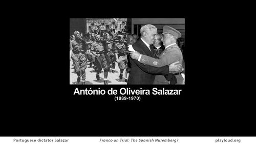 Francisco Franco and António de Oliveira Salazar in Franco on Trial: The Spanish Nuremberg? (2018)