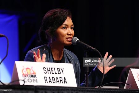 2019 Los Angeles Comic-Con LOS ANGELES, CALIFORNIA - OCTOBER 12: Jennifer Paz speaks onstage during the Steven Universe 