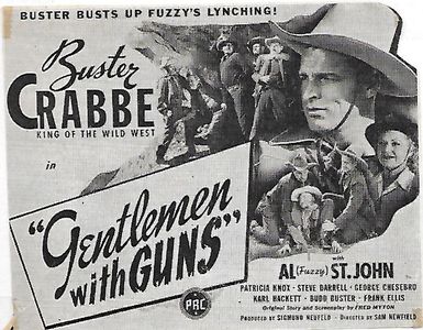 Buster Crabbe, Steve Darrell, Frank Ellis, Karl Hackett, Patricia Knox, and Al St. John in Gentlemen with Guns (1946)