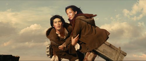 Haruma Miura and Kiko Mizuhara in Attack on Titan Part 2 (2015)