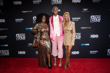 Meagan Good, Jerrie Johnson, and Shoniqua Shandai at an event for Harlem (2021)