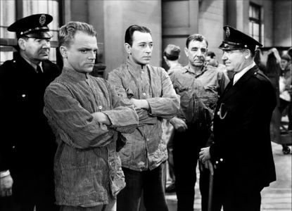James Cagney, George Raft, and John Wray in Each Dawn I Die (1939)