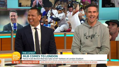 Alex Rodriguez and Kevin Pietersen in Good Morning Britain (2014)