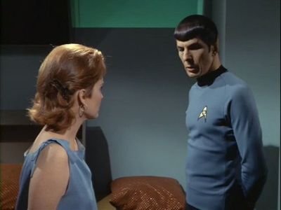 Leonard Nimoy and Sandra Smith in Star Trek (1966)