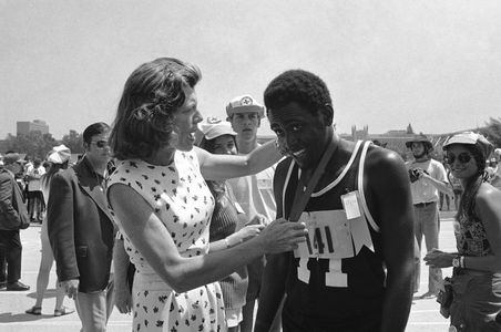 Eunice Kennedy Shriver in Westside Special Olympics (WSO) Games (1976)