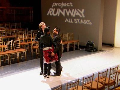 Austin Scarlett, Michael Costello, and Mondo Guerra in Project Runway All Stars (2012)