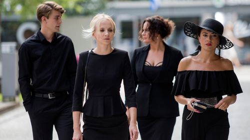 Jana Plodková, Jitka Cvancarová, Lucia Siposová, and Marek Lambora in Black Widows (2018)