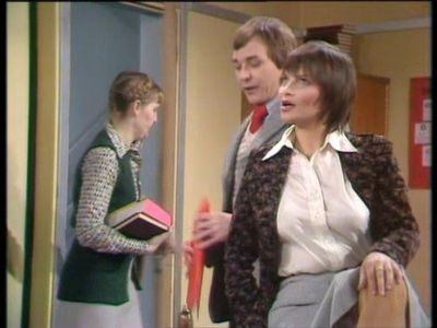Barry Evans, Jacki Harding, and Françoise Pascal in Mind Your Language (1977)