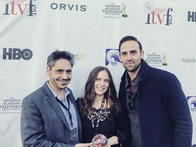 at iTVFest Winner of Best Drama Series for CURRENCY with creators Scott Gabriel and Sofi Marshall