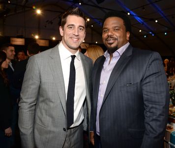 Craig Robinson and Aaron Rodgers at an event for 30th Annual Film Independent Spirit Awards (2015)