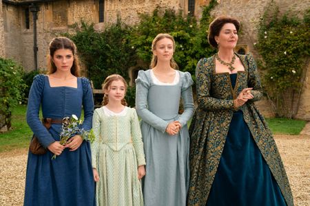 Anna Chancellor, Isabella Brownson, Robyn Betteridge, and Emily Bader in My Lady Jane (2024)