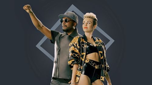 Miley Cyrus and Will.i.am in Will.I.Am Feat. Miley Cyrus, Wiz Khalifa, French Montana: Feelin' Myself (2013)
