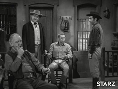 Steve McQueen, James Burke, Ted de Corsia, and Than Wyenn in Wanted: Dead or Alive (1958)