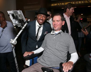 Nick Cannon and Steve Gleason at an event for Gleason (2016)