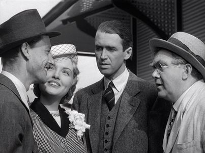 James Stewart, Todd Karns, Thomas Mitchell, and Virginia Patton in It's a Wonderful Life (1946)