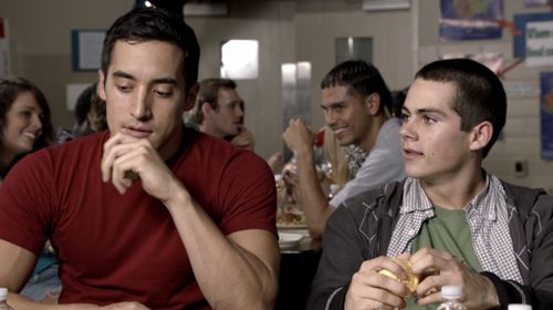 Dylan O'Brien and Keahu Kahuanui in Teen Wolf (2011)