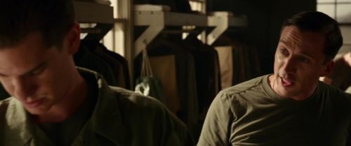 Andrew Garfield and Richard Pyros in 'Hacksaw Ridge'