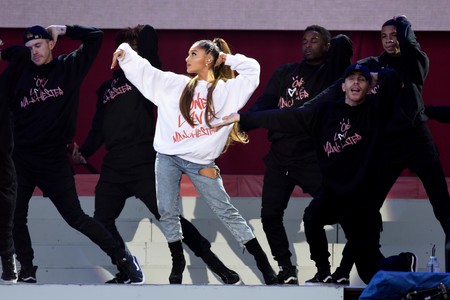Ariana Grande at an event for One Love Manchester (2017)