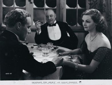 Leslie Howard, Elizabeth Allan, and Morton Selten in Reserved for Ladies (1932)