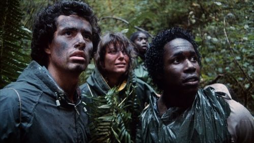 Akosua Busia, Ernest Harden Jr., Cindy Harrell, and Lewis Smith in The Final Terror (1983)