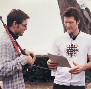 Peter Facinelli and Terry Nemeroff on the set of 