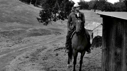 Bryan Kaplan as cowboy Luke Higgins in Perry King's The Divide.