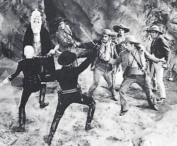 William Corson, Curley Dresden, Reed Hadley, and James Pierce in Zorro's Fighting Legion (1939)