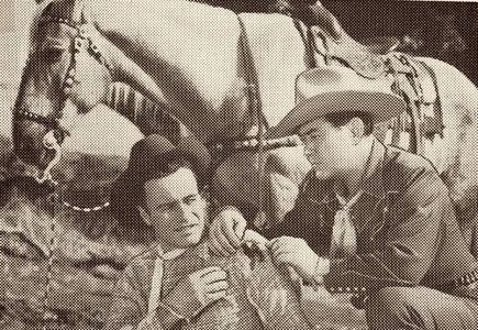Johnny Mack Brown and House Peters Jr. in Blazing Bullets (1951)