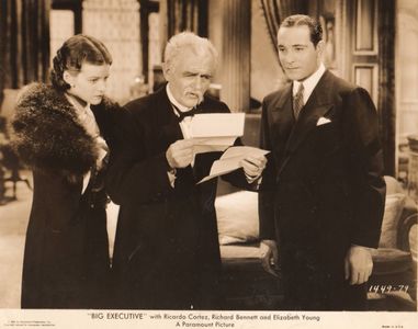Ricardo Cortez, Richard Bennett, and Elizabeth Young in Big Executive (1933)