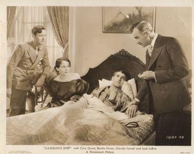 Cary Grant, Hooper Atchley, Benita Hume, and Roscoe Karns in Gambling Ship (1933)