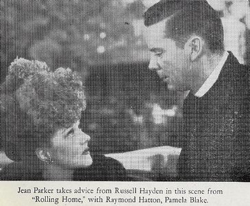 Russell Hayden and Jean Parker in Rolling Home (1946)