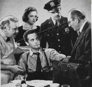 Henry Armetta, Amanda Duff, Edward Norris, Frank Reicher, and Kane Richmond in The Escape (1939)
