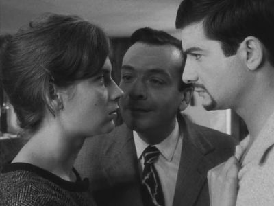 Jean-Claude Brialy, Claude Cerval, and Juliette Mayniel in The Cousins (1959)