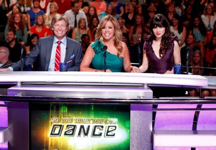 Zooey Deschanel, Nigel Lythgoe, and Mary Murphy in So You Think You Can Dance (2005)