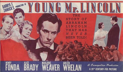 Henry Fonda, Alice Brady, Richard Cromwell, and Pauline Moore in Young Mr. Lincoln (1939)