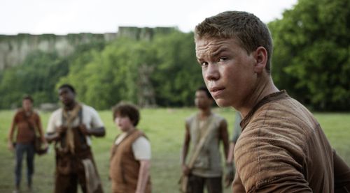Will Poulter, Dexter Darden, and Blake Cooper in The Maze Runner (2014)