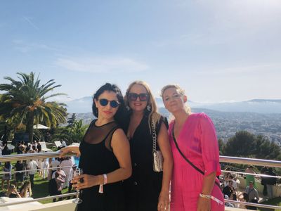 Maria Jose Bavio, Erica Bergsmeds & Writer Caroline Bruckner at The Outlyer Launch in Cannes 2022.