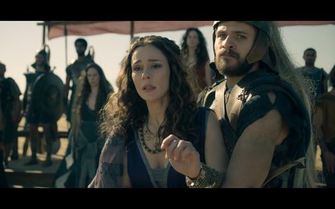 Bella Dayne and Christiaan Schoombie in Troy: Fall of a City (2018)