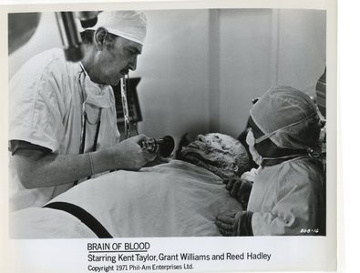 John Bloom, Angelo Rossitto, and Kent Taylor in Brain of Blood (1971)