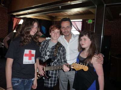 Justin Tinucci, Lauren Owen, Lulu and their band meet Mark Anthony at The Federal Bar April 17, 2011