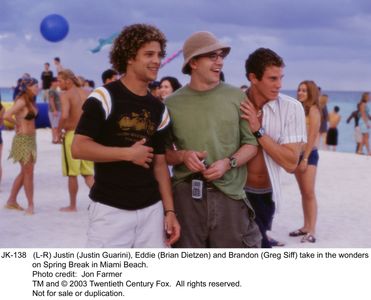 Gregory Siff, Brian Dietzen, and Justin Guarini in From Justin to Kelly (2003)