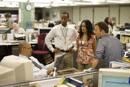 Clark Johnson, Tom McCarthy, Brandon Young, and Michelle Paress in The Wire (2002)