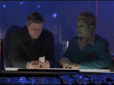 David Boreanaz and Andy Hallett in Angel (1999)