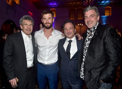 Louis D'Esposito, Alan F. Horn, Ray Stevenson, and Chris Hemsworth at an event for Thor: Ragnarok (2017)