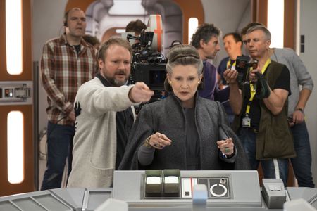 Carrie Fisher and Rian Johnson in Star Wars: Episode VIII - The Last Jedi (2017)