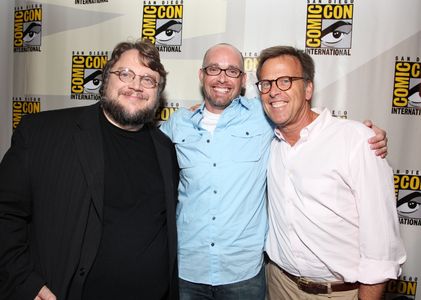 Mark Johnson, Guillermo del Toro, and Troy Nixey at an event for Don't Be Afraid of the Dark (2010)