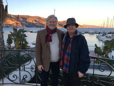 McKay Daines and Ron Maxwell in France working on Joan of Arc film