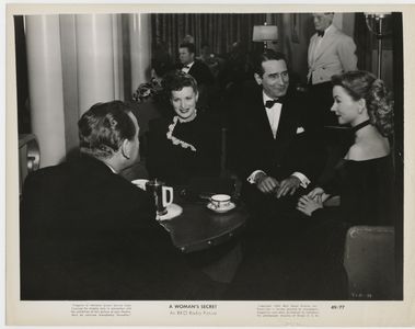 Maureen O'Hara, Gloria Grahame, and Victor Jory in A Woman's Secret (1949)