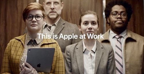 Stephen Young, Mia Schauffler, Edward Mawere, and Amy Burzak in Apple at Work - The Underdogs (2019)