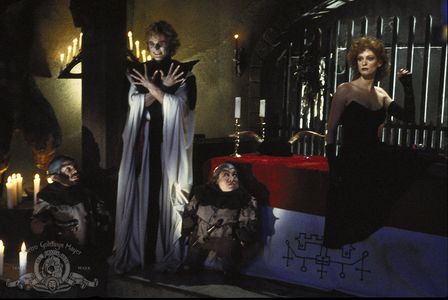 Tamara De Treaux, Michael Des Barres, Lisa Pelikan, and Peter Risch in Ghoulies (1984)